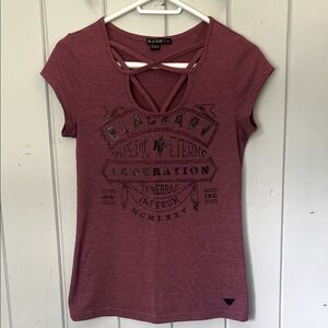 Blackarv Shirt Short Sleeve Burgundy Women’s Size Large